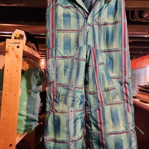 ZeroXposur Kids Plaid Overalls - Blue and Red